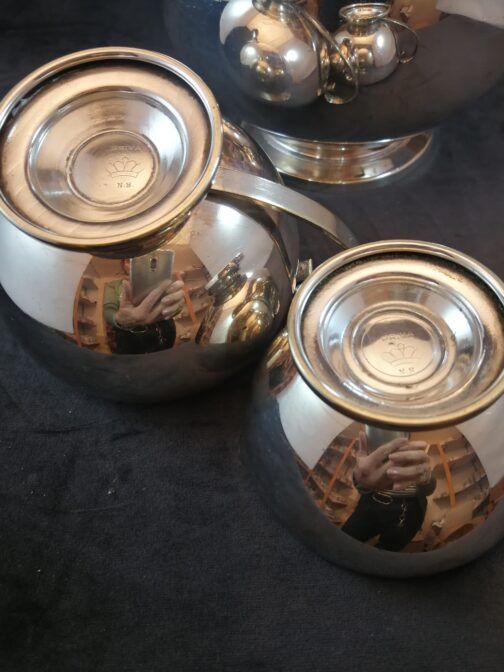 Tre dele kaffesæt af plet