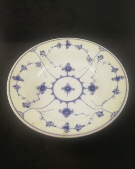 Extra Deep Blue Fluted Plate #166