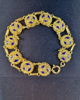 Bracelet of gold-plated metal