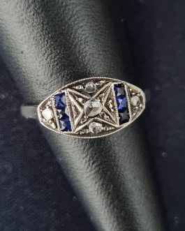Diamant- og safirring