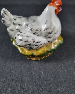 Hand-painted porcelain ornament box